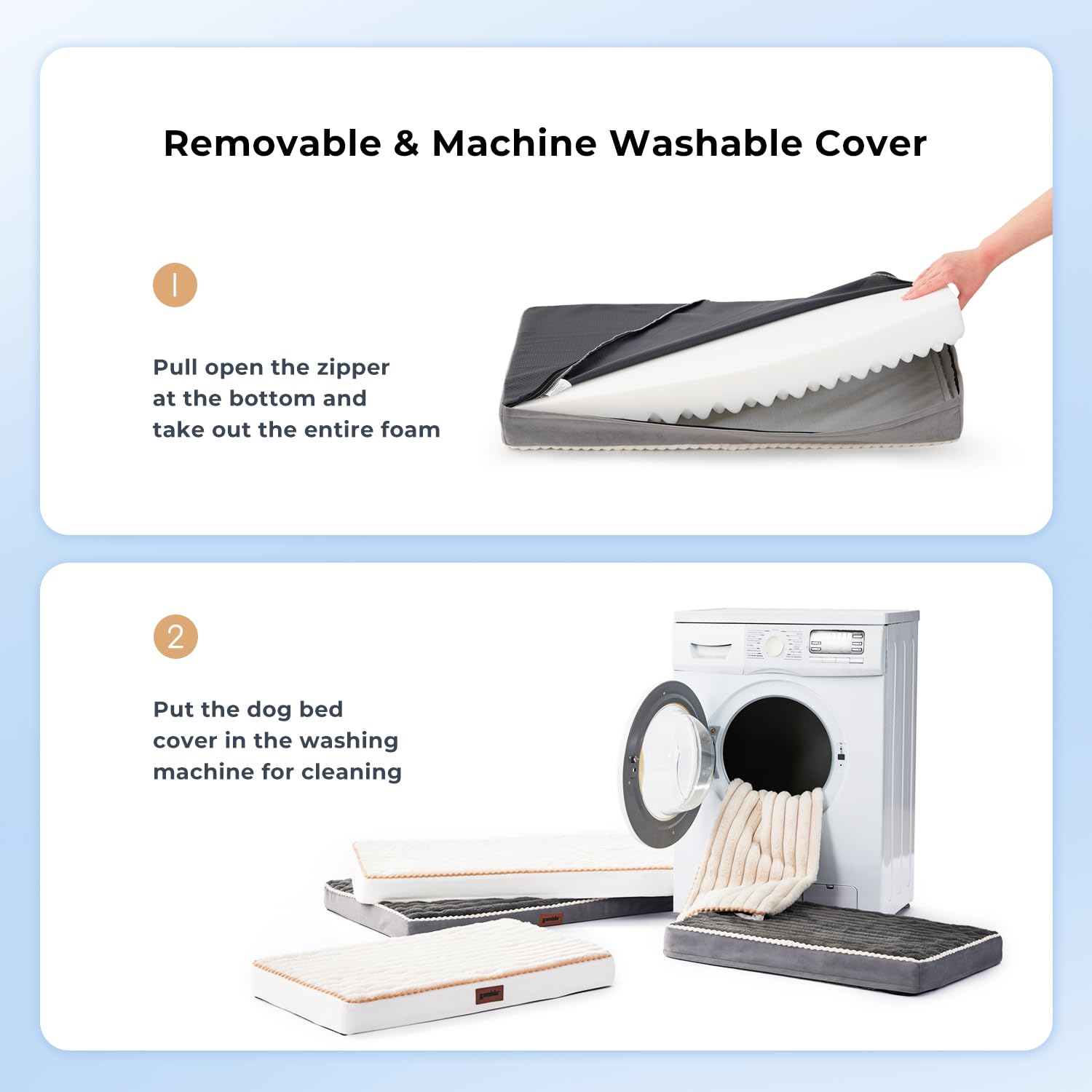 ZOMISIA waterproof puppy bed in crate illustrating moisture protection.