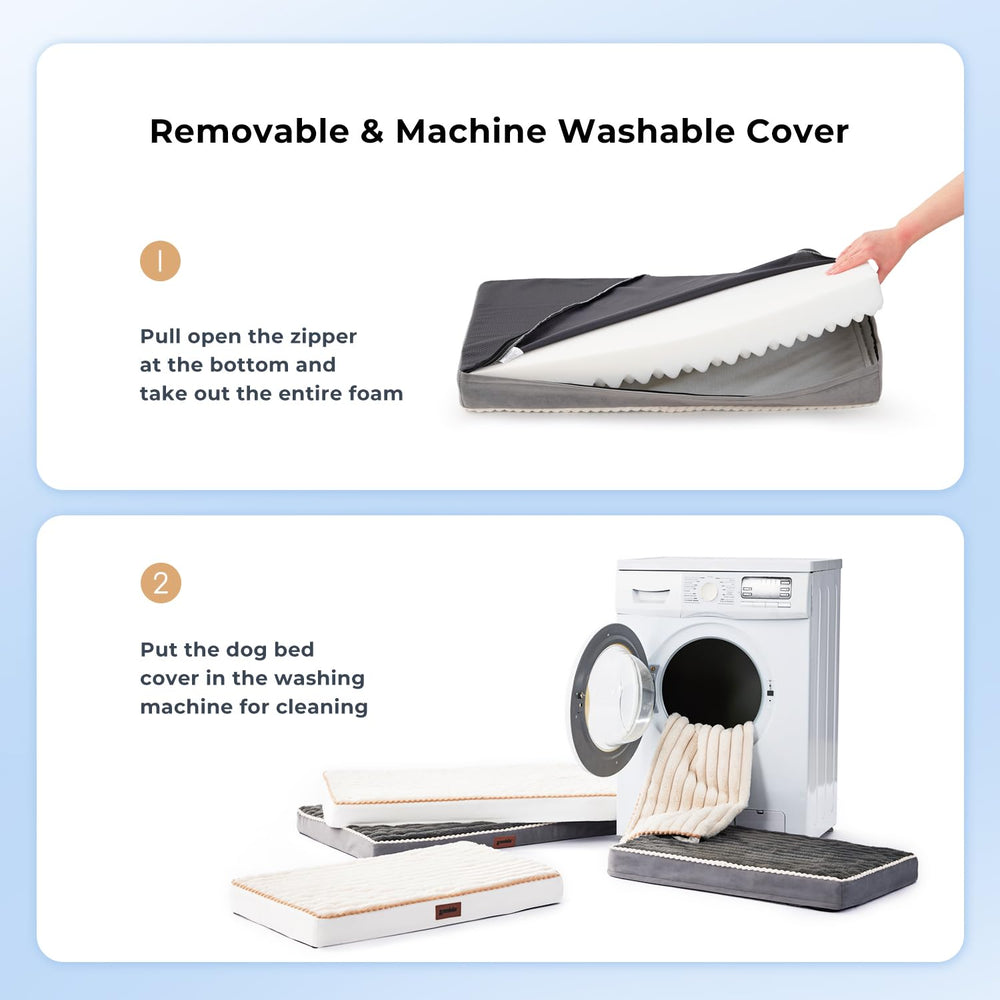 ZOMISIA waterproof puppy bed in crate illustrating moisture protection.