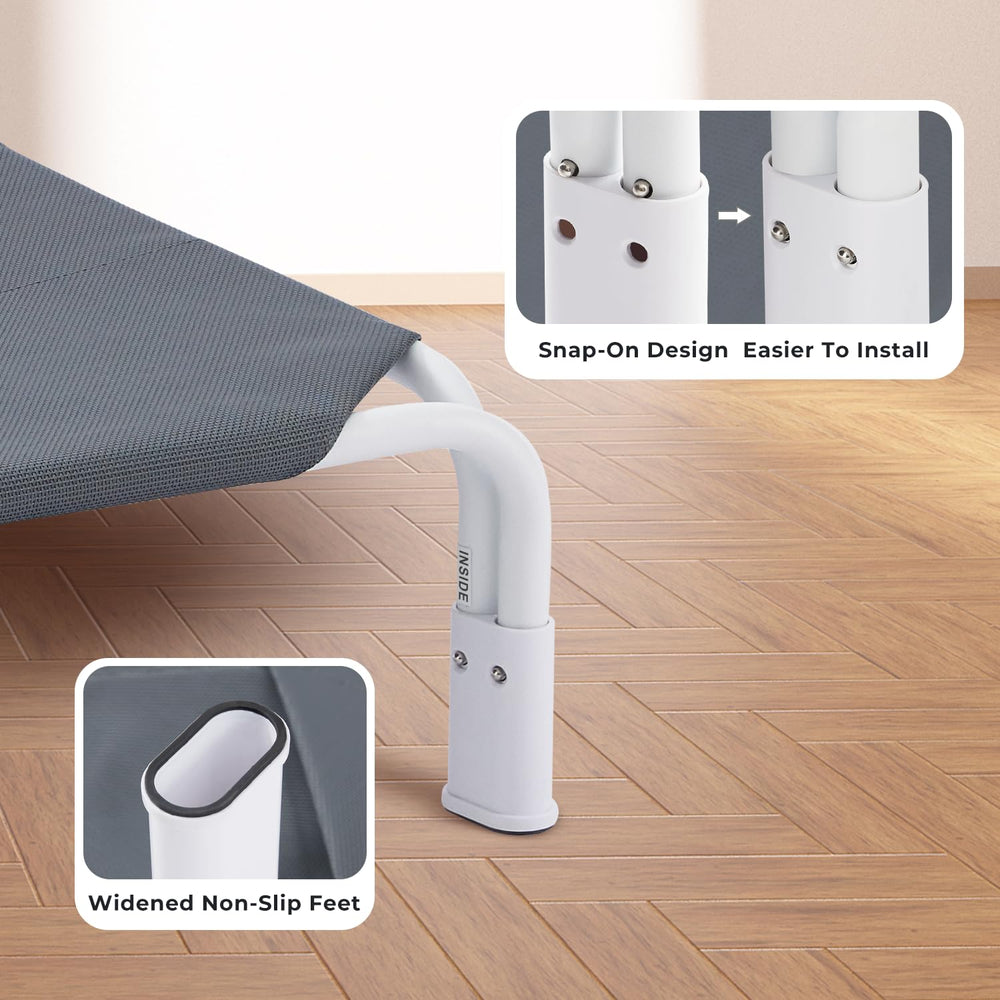 ZOMISIA XL dog cot bed with reinforced legs for stable placement.