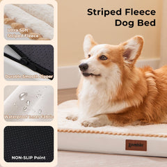 ZOMISIA XL dog crate bed egg crate foam supports comfortable rest.