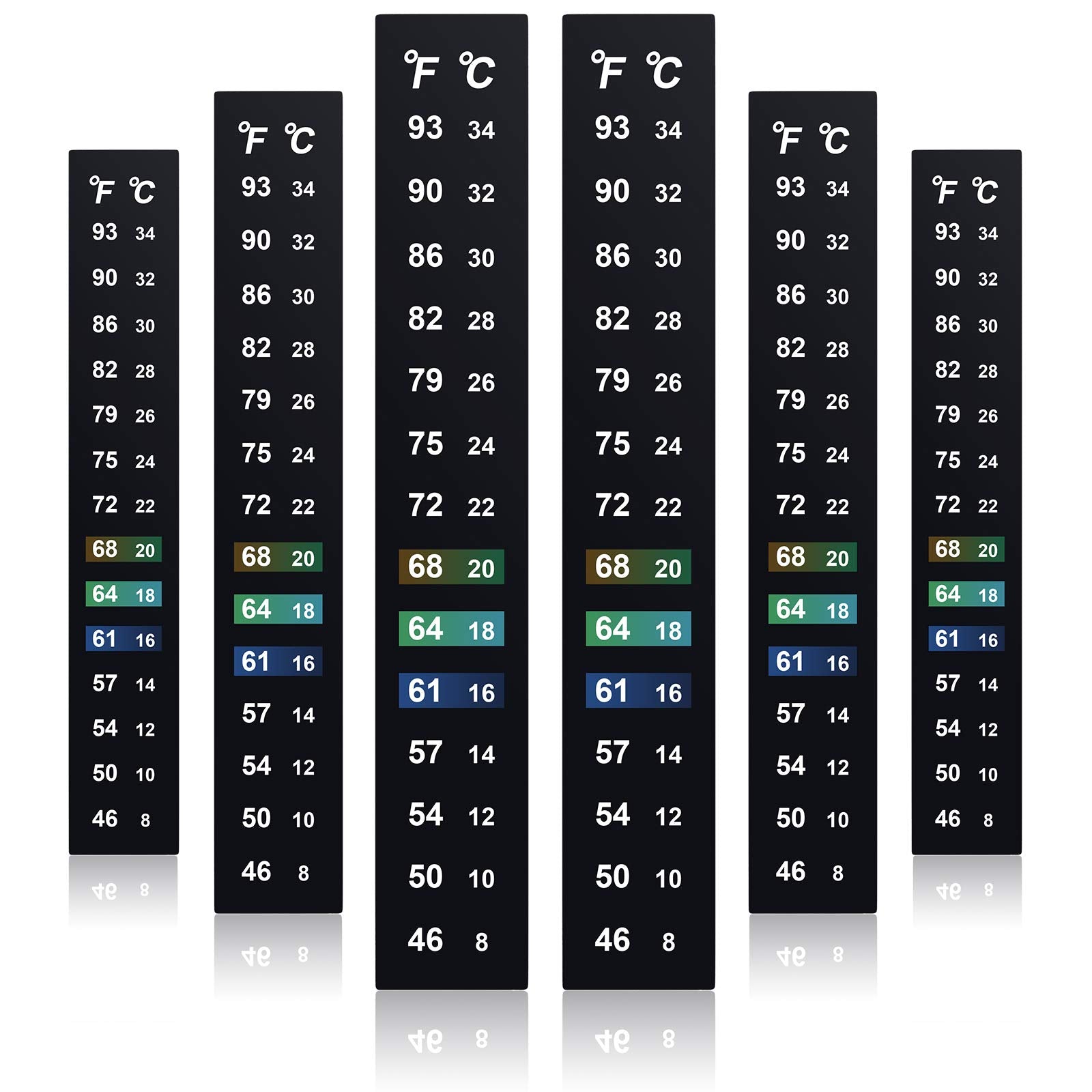 Zonon 24-piece stick-on thermometer strip packaging ready for fermentation monitoring