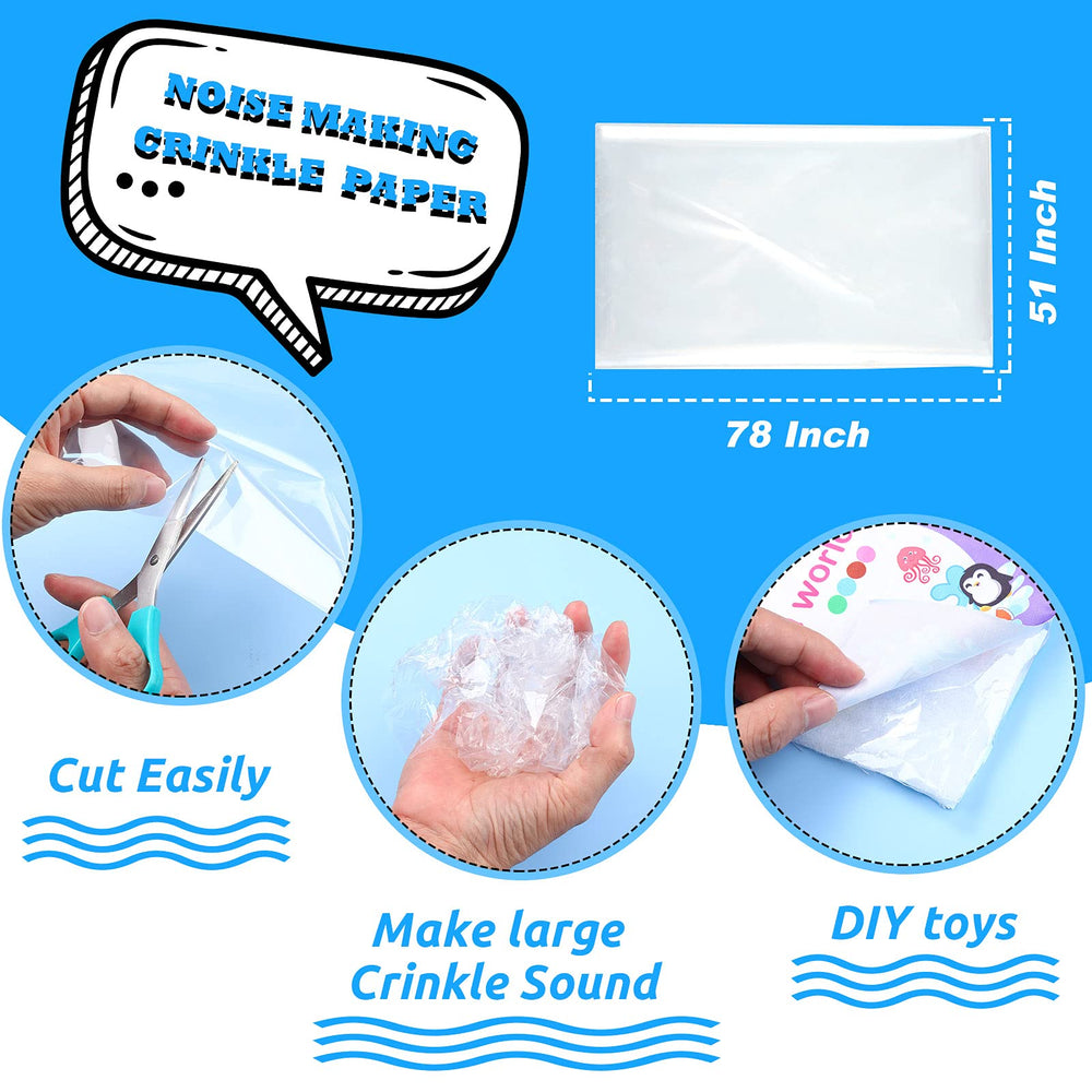 Zonon crinkle paper packaging content shows a large sheet ready for crafting and play