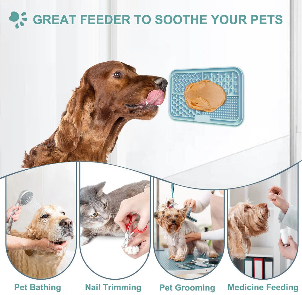 Zonopy licking mat being cleaned; dishwasher-safe design