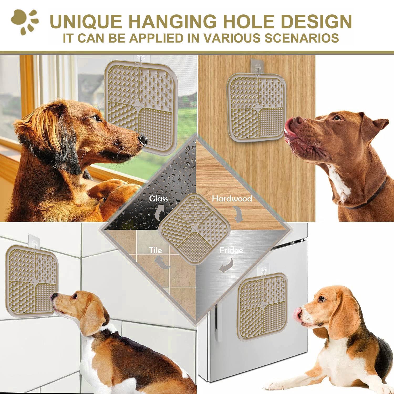 Zonopy Licking Mat in use by dogs and cats during bath or grooming