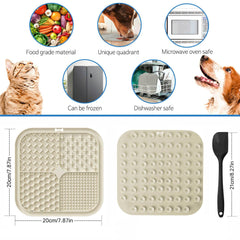 Zonopy Licking Mat suction cups on back secure to smooth surface during grooming