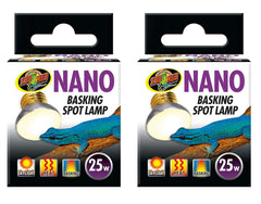 Zoo Med 25W Nano Basking Spot Lamp provides basking heat for small reptiles.