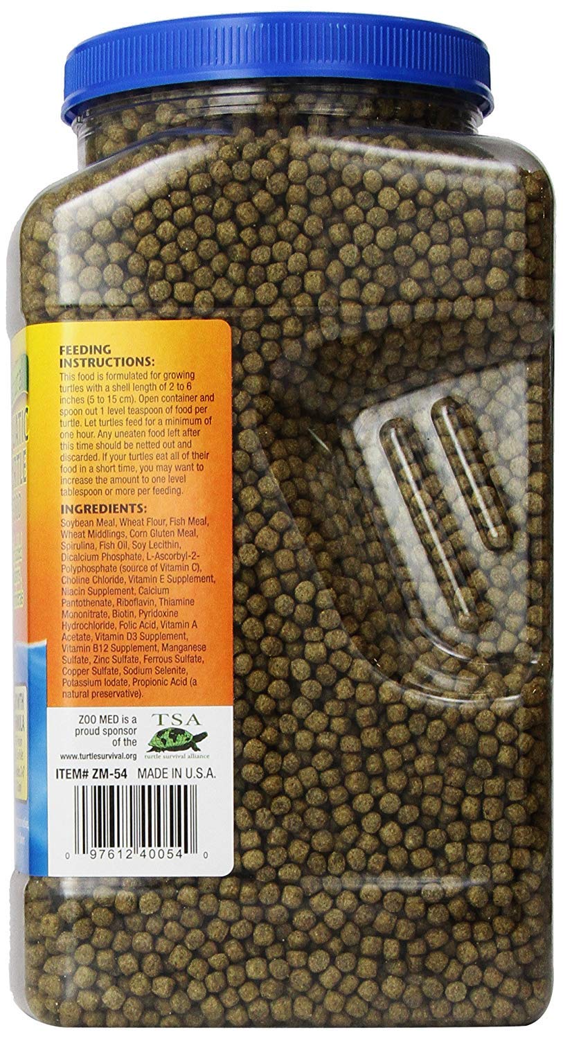 Zoo Med Growth Formula pellets closeup, tiny floating micro pellets designed for hatchlings