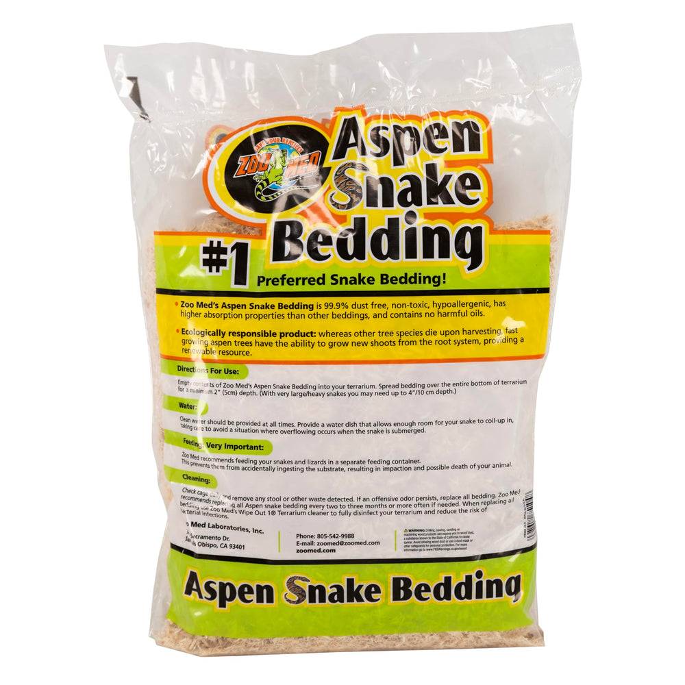 Zoo Med Aspen bedding absorbency test shows 191% capacity for mess control.