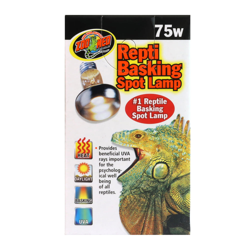 Zoo Med Basking Spot Lamp 75W Pack close-up of the double-reflector.