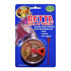 Zoo Med Betta Dial-A-Treat 3-pack 12oz offers a nutritious betta snack variety for daily feeding.