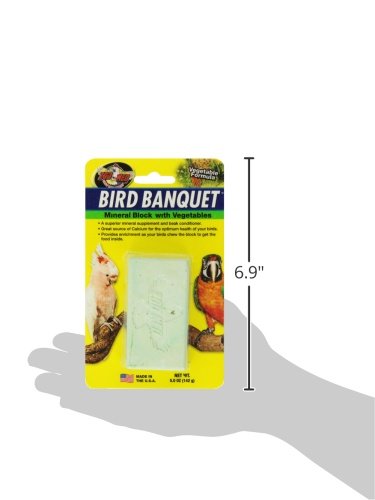 Zoo Med Bird Banquet with seeds inside demonstrates natural enrichment