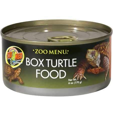 Zoo Med Box Turtle Food canned 6 oz 10-pack offers a convenient complete diet for box turtles.