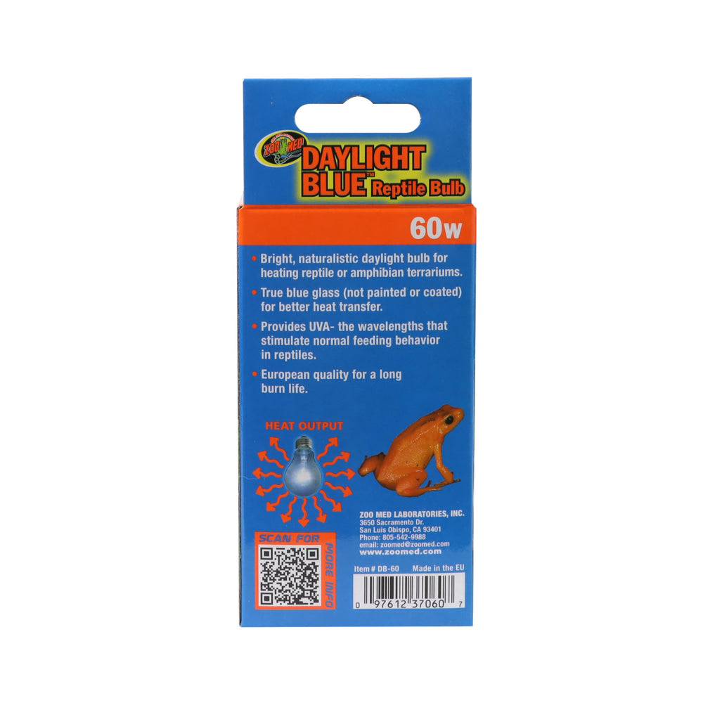 Zoo Med daylight blue bulb UVA rays support natural feeding behaviors in reptile habitats.