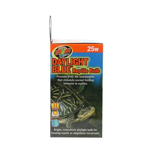Zoo Med Daylight Blue Reptile Bulb heat transfer enhanced by blue glass.