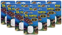 Zoo Med Dr. Turtle slow-release calcium block in turtle tank supports steady calcium for shell health.
