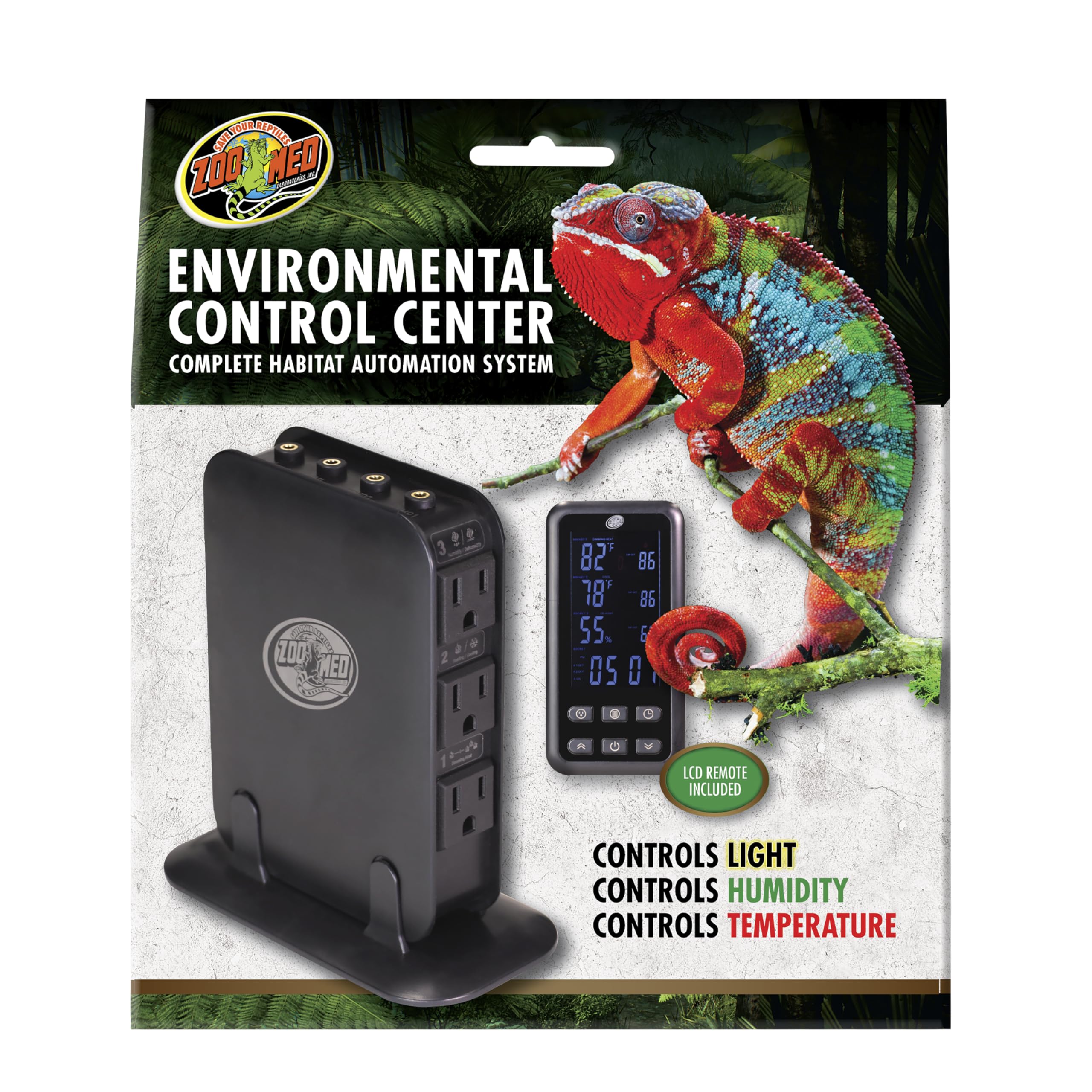 Zoo Med Environmental Control Center front view for precise terrarium temperature management.