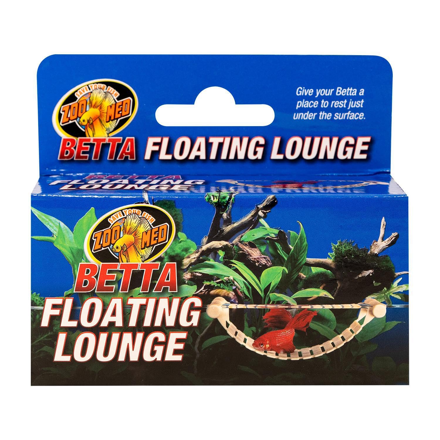 Zoo Med Floating Betta Lounge provides a safe hiding spot promoting natural betta behaviors.