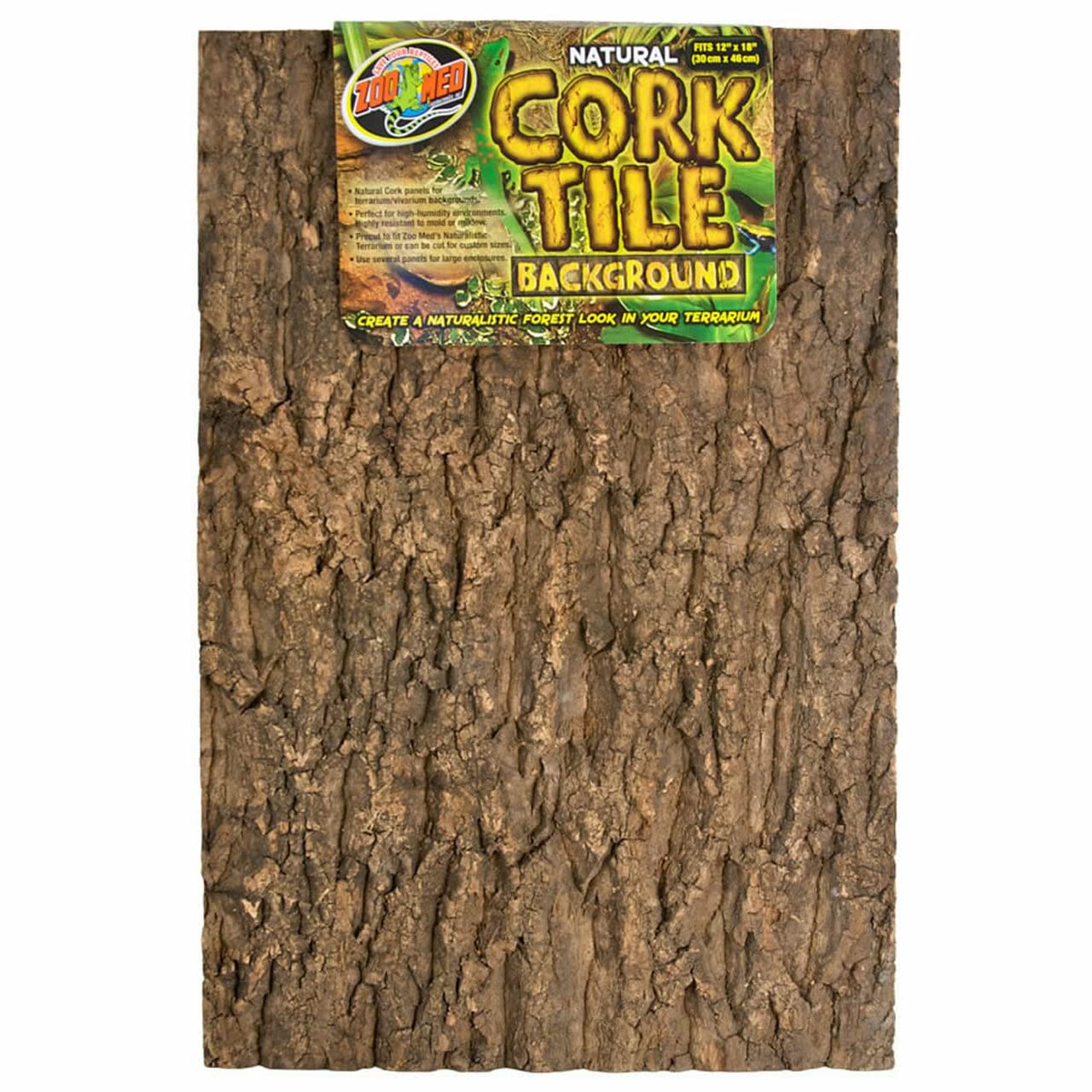 Zoo Med natural cork background 12x18 adds a natural backdrop for terrariums and easy setup.