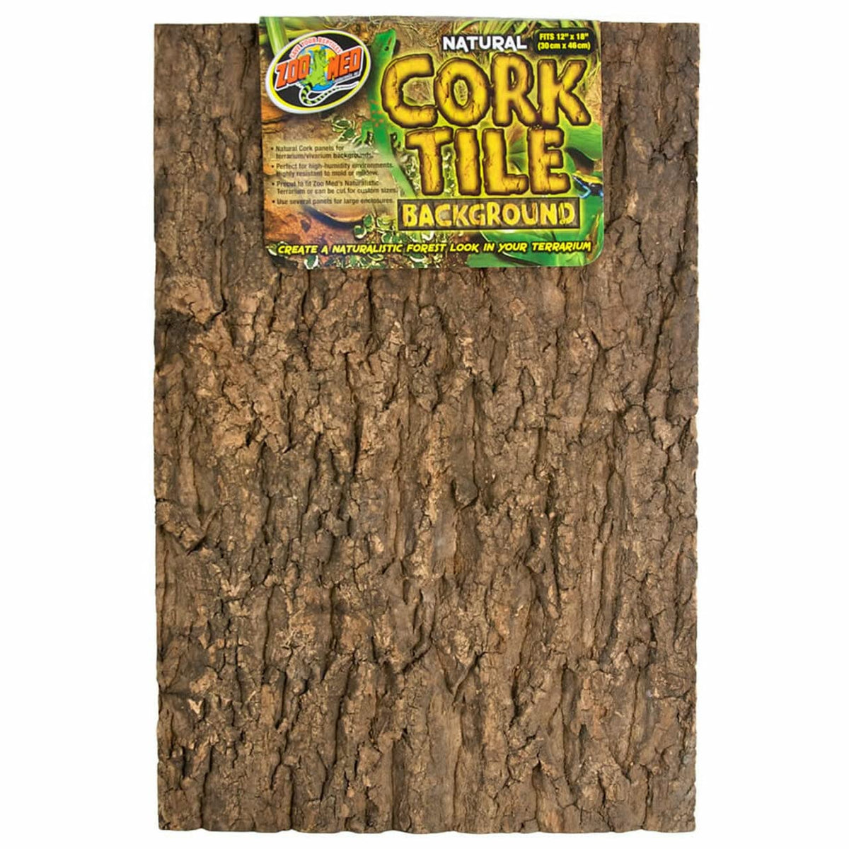 Zoo Med natural cork background 12x18 adds a natural backdrop for terrariums and easy setup.