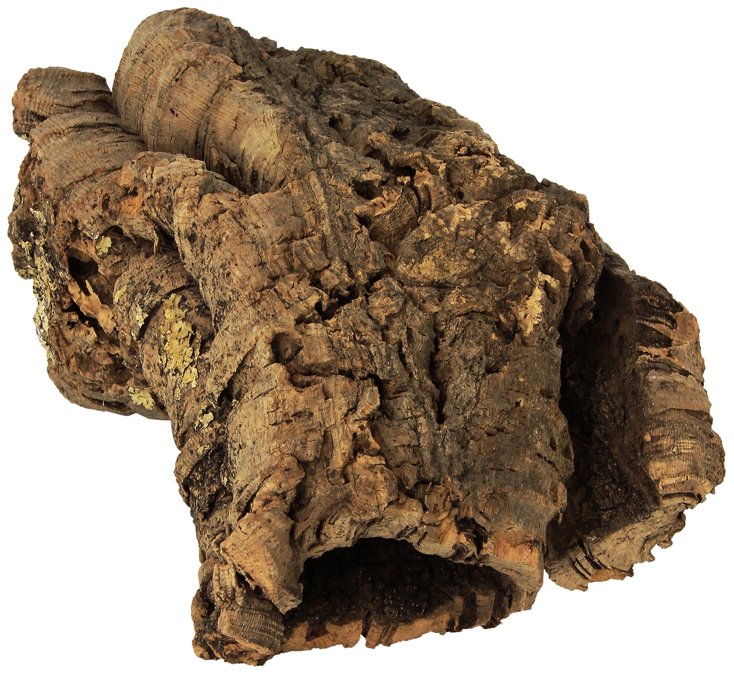 Zoo Med natural cork bark round extra large - half-round hides and plant holder for habitats.