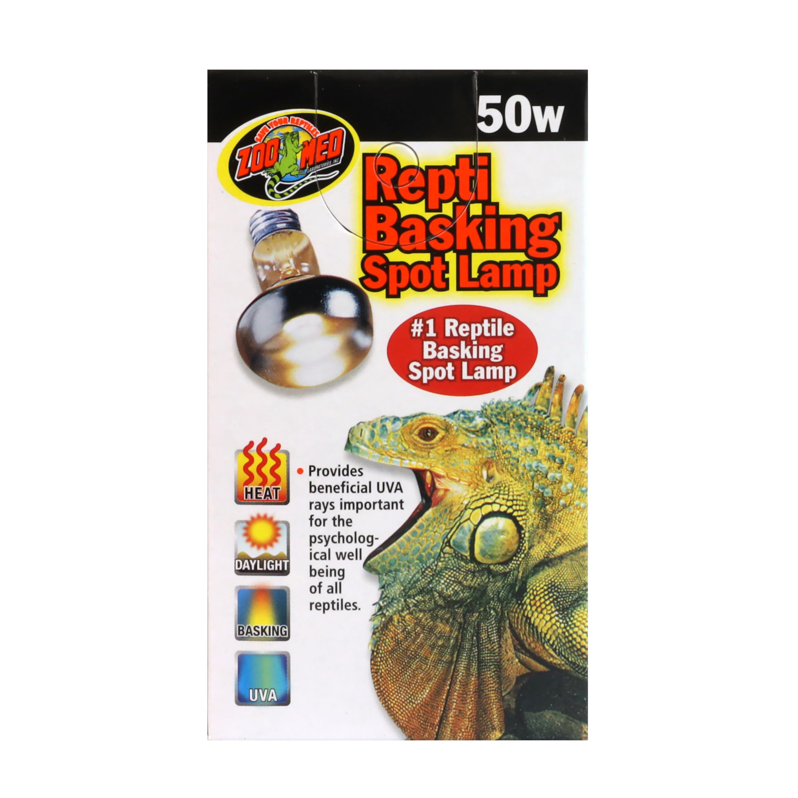 Zoo Med Repti Basking Lamp double-reflector concentrates heat and light.