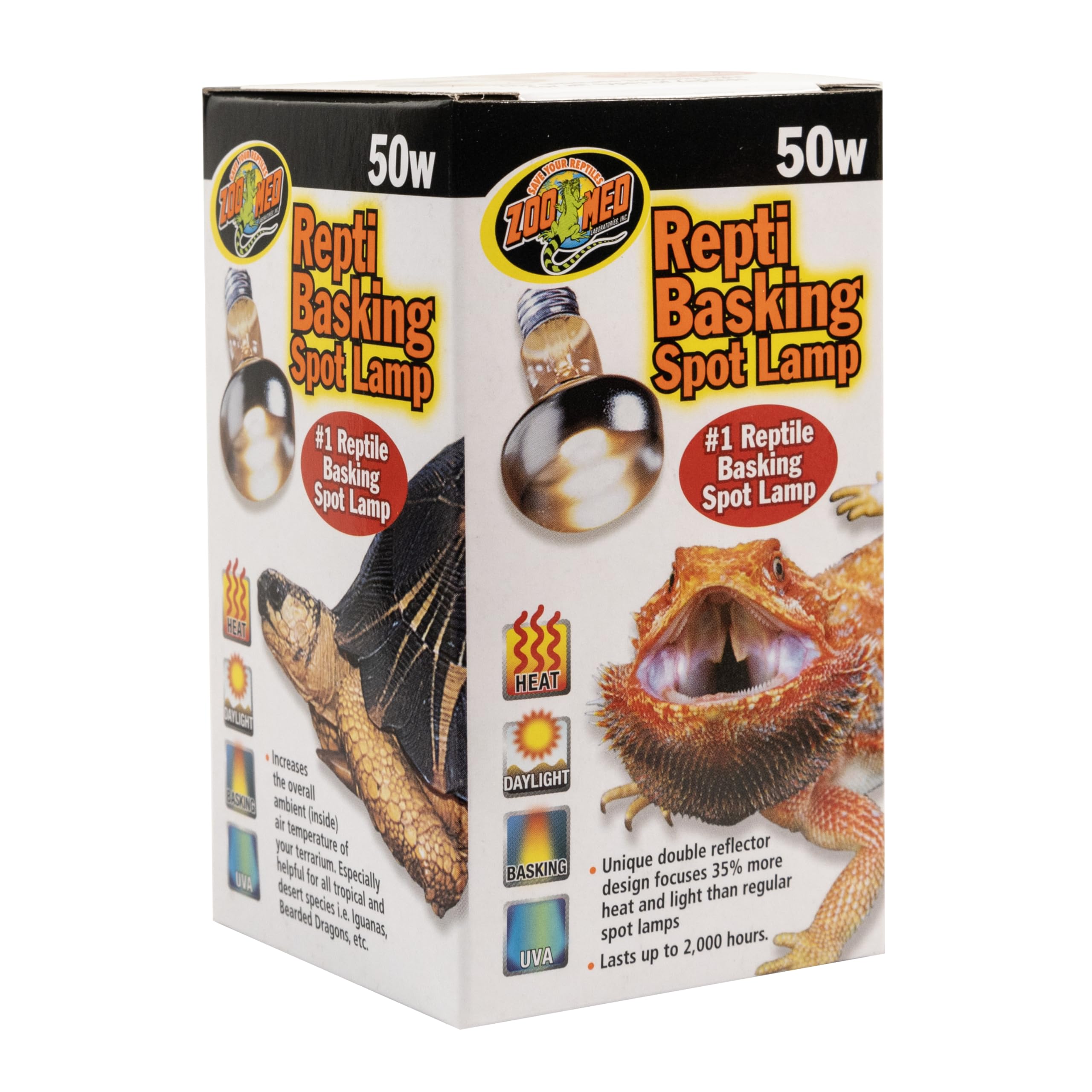 Zoo Med Repti Basking Lamp terrarium setup for consistent reptile warmth.