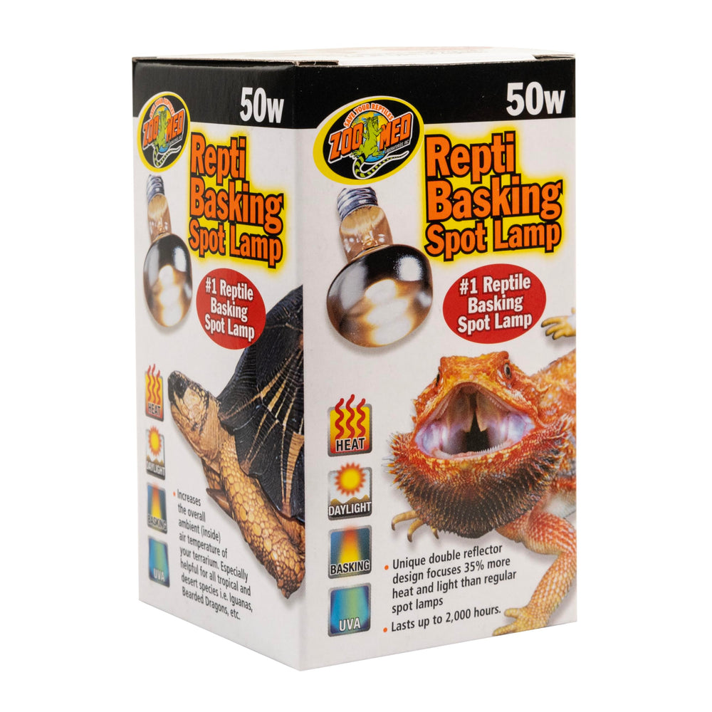 Zoo Med Repti Basking Lamp terrarium setup for consistent reptile warmth.