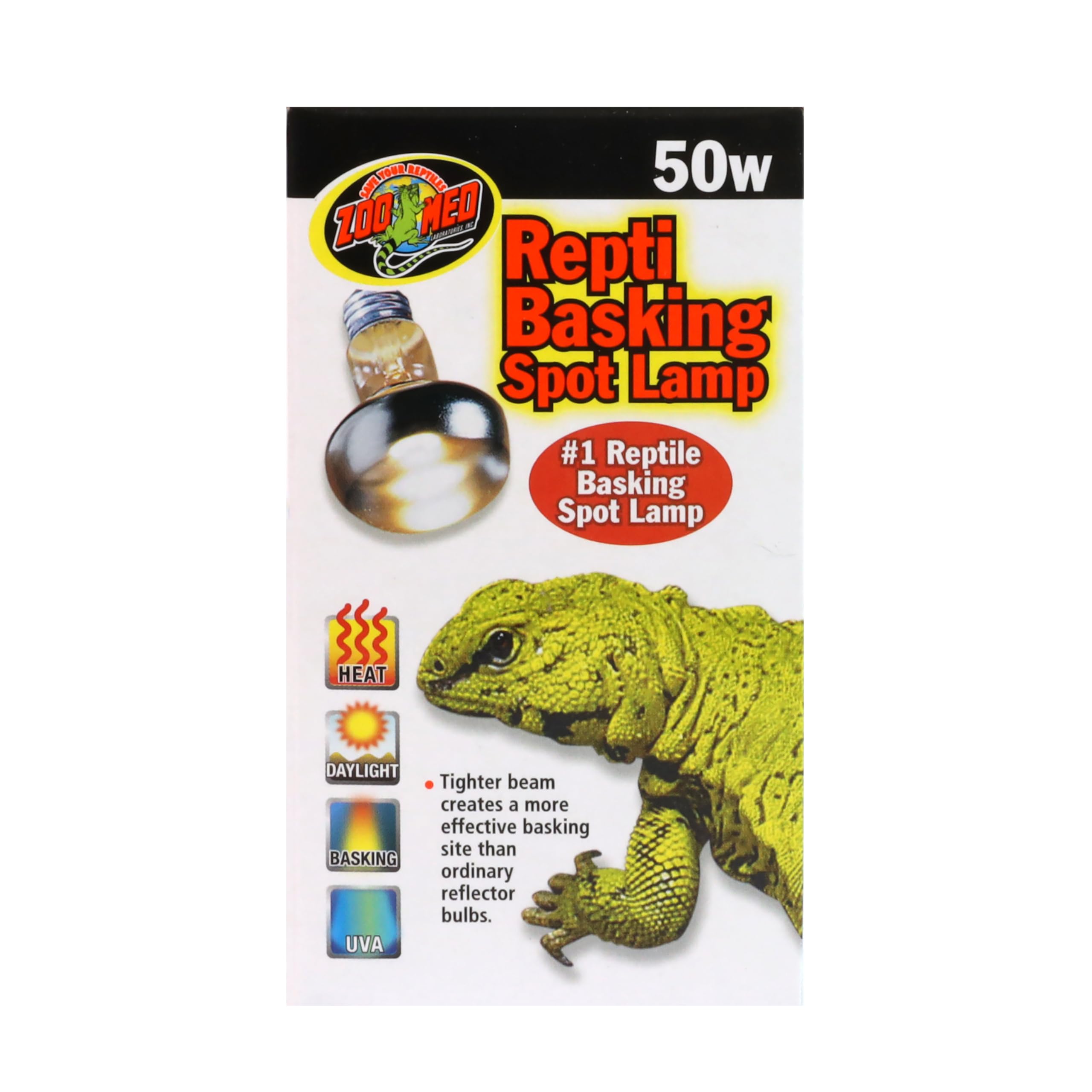 Zoo Med Repti Basking Lamp tight basking site for effective warmth.