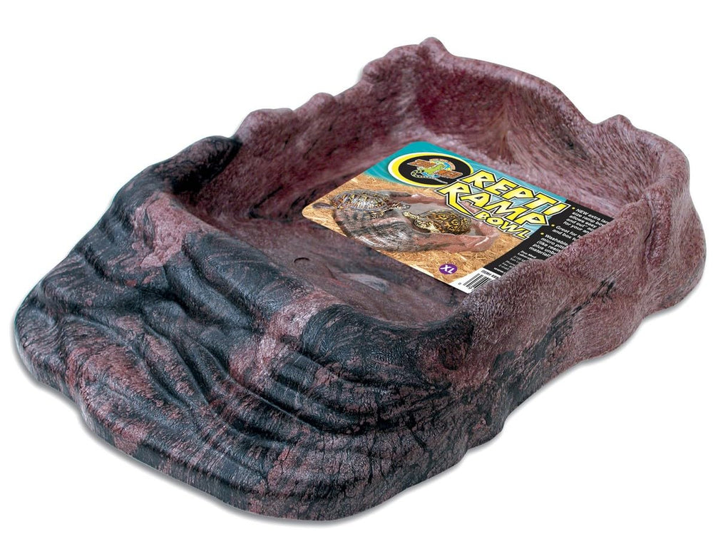Zoo Med Repti Ramp Bowl XL front view emphasizes easy entry for reptiles.