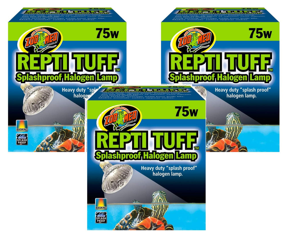 Zoo Med Repti Tuff splashproof 75W lamp for reliable basking heat.