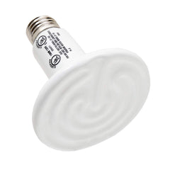 Zoo Med ReptiCare 100W ceramic infrared heat emitter side view shows compact design for versatile terrarium placement.