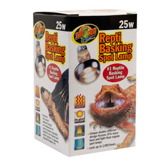 Zoo Med Reptile Basking Spot Lamp 25W concentrates heat with a double reflector for precise basking.