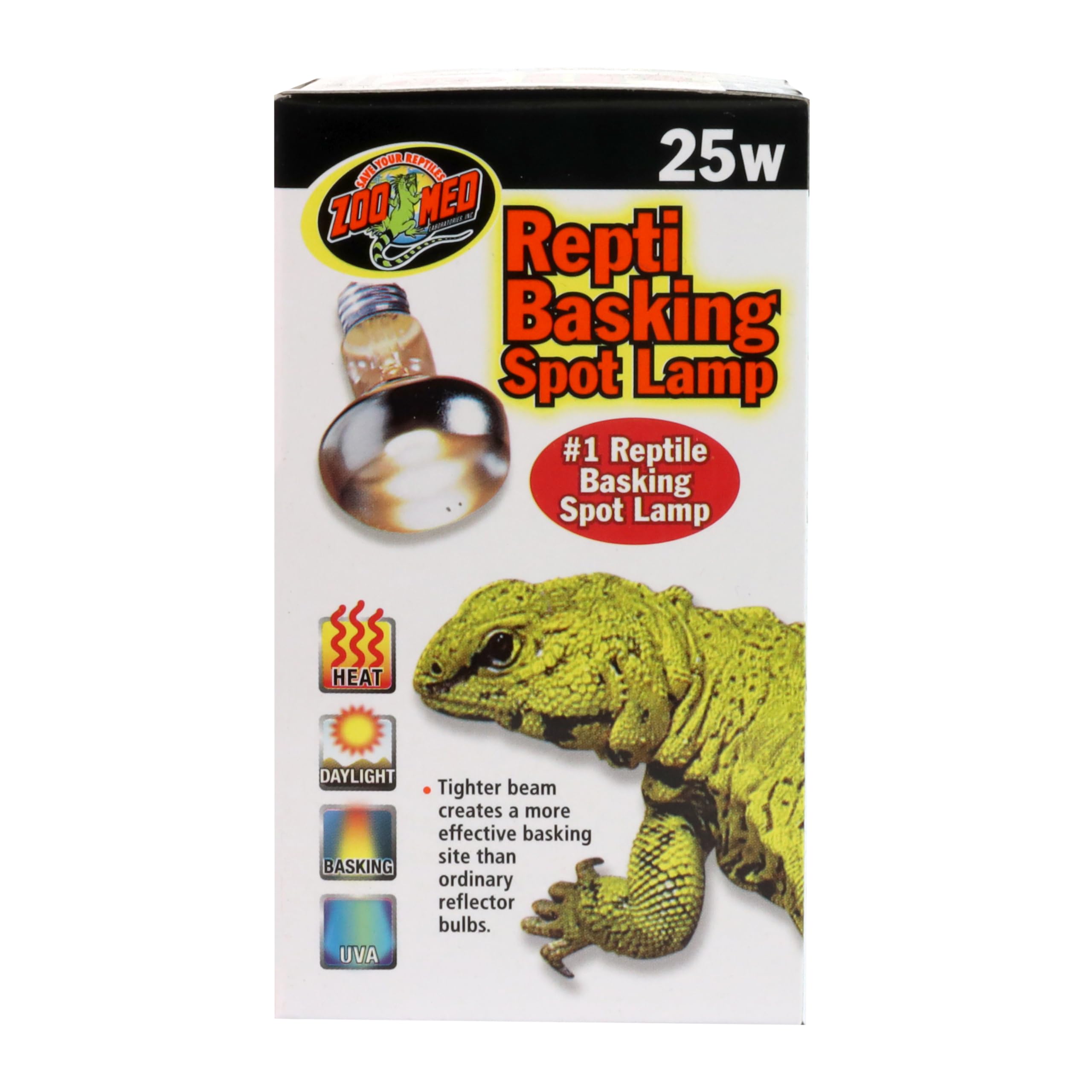 Zoo Med Reptile Basking Spot Lamp 25W provides balanced warmth and UV exposure for habitats.