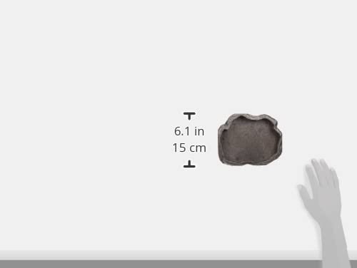 Zoo Med Reptile Rock Food Dish side view emphasizes low-profile, non-porous surface easy to clean.