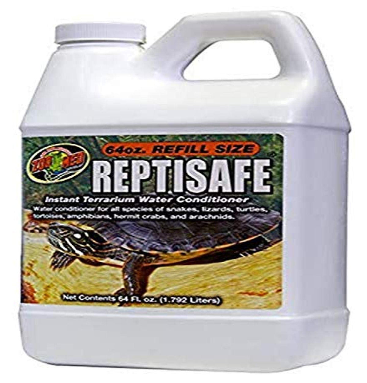 Zoo Med ReptiSafe water conditioner 64oz bottle for safer terrarium water and hydration