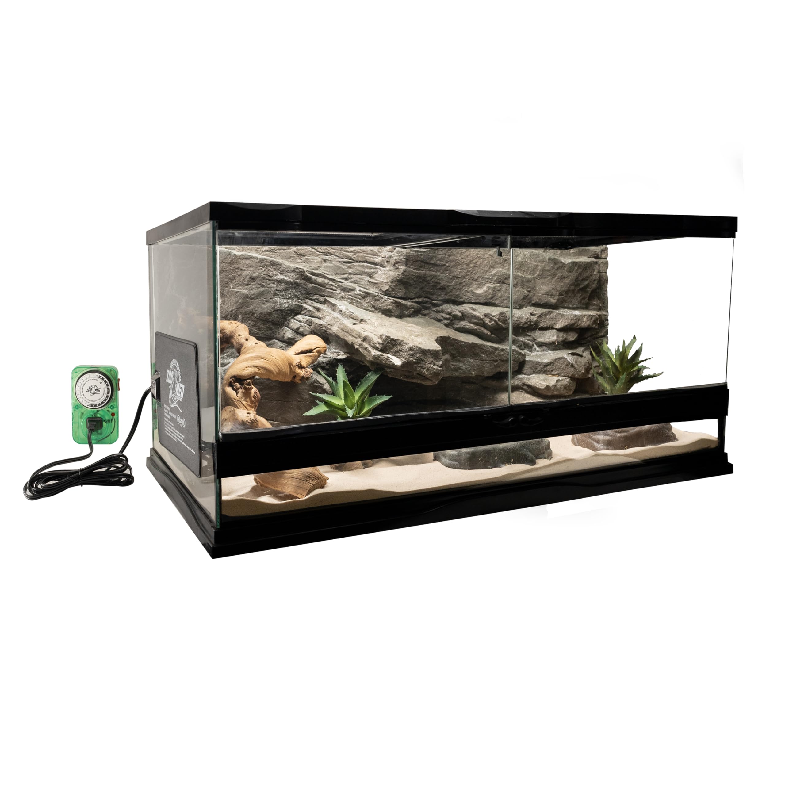 Zoo Med Reptitherm Undertank Heater 6x8 compact-dimensions fits snug in 10-20 gallon enclosures.
