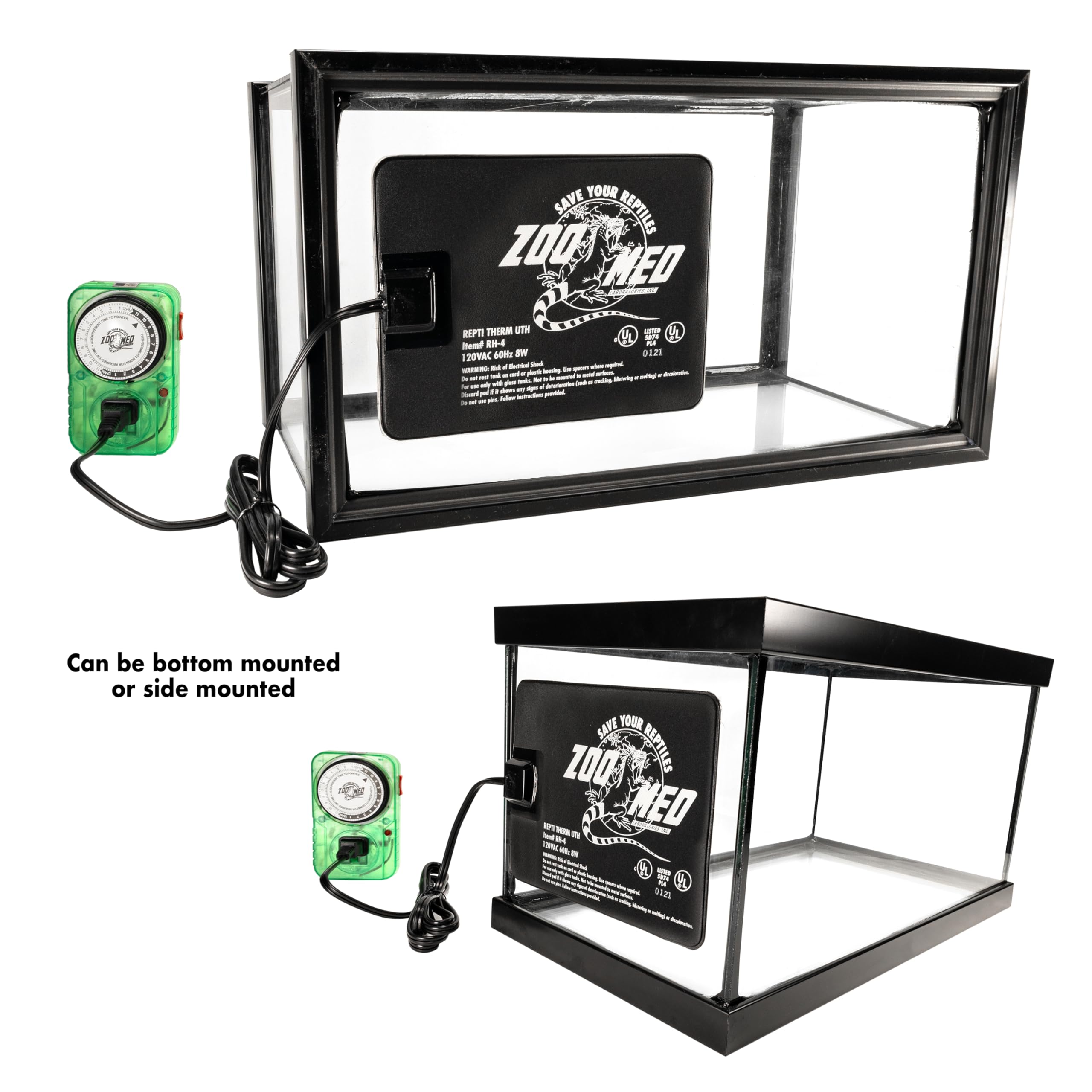 Zoo Med Reptitherm Undertank Heater 6x8 tank-setup aids reptile comfort during daily activity.