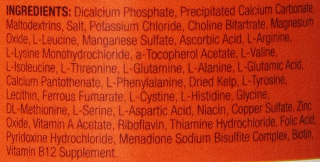 Zoo Med ReptiVite amino acid complex illustration for complete nutrient profile