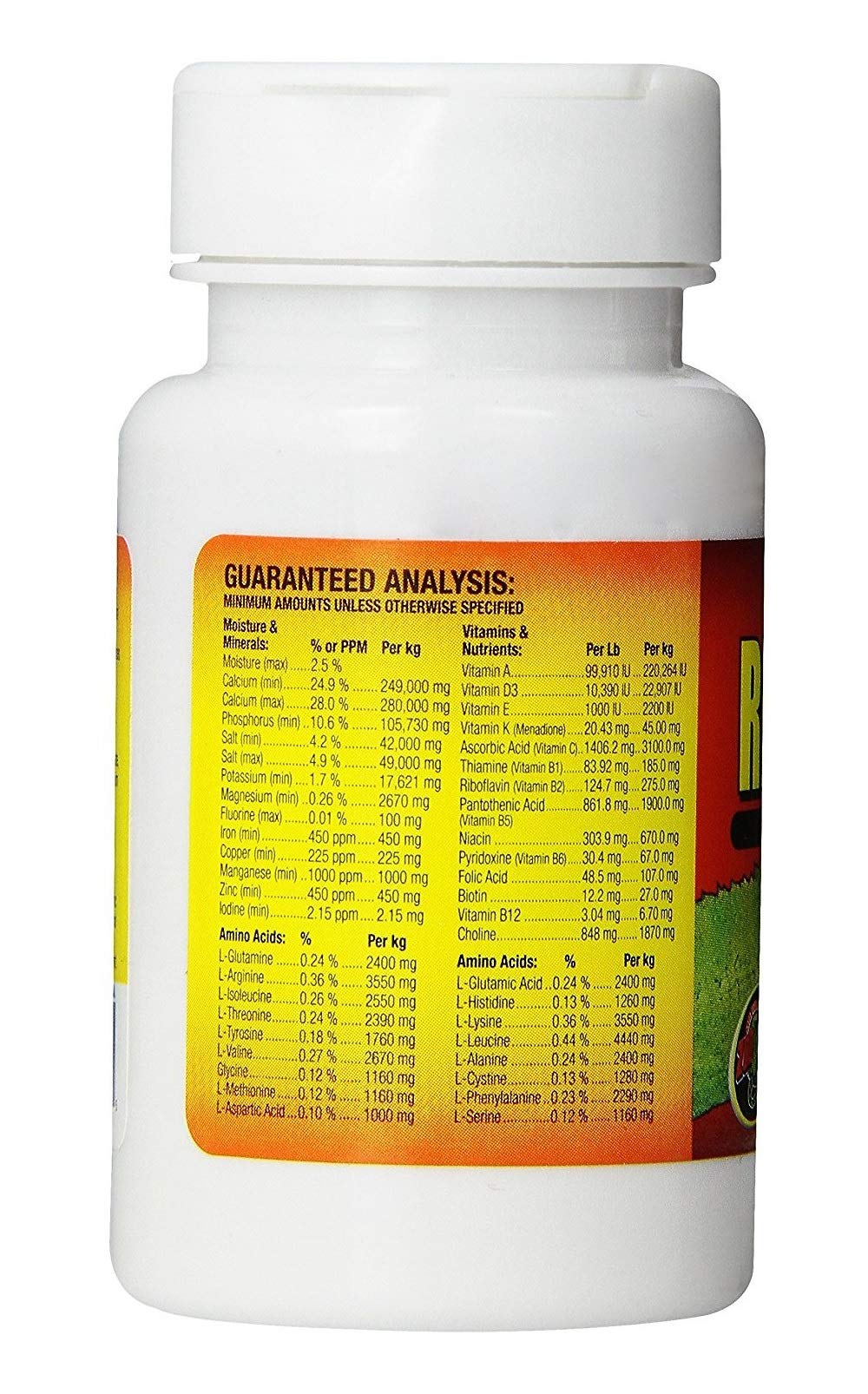 Close-up of ReptiVite ultra-fine formula texture for easy dosing.
