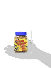 Zoo Med sun-dried large red shrimp feeding demonstrates versatile staple or snack for aquariums.