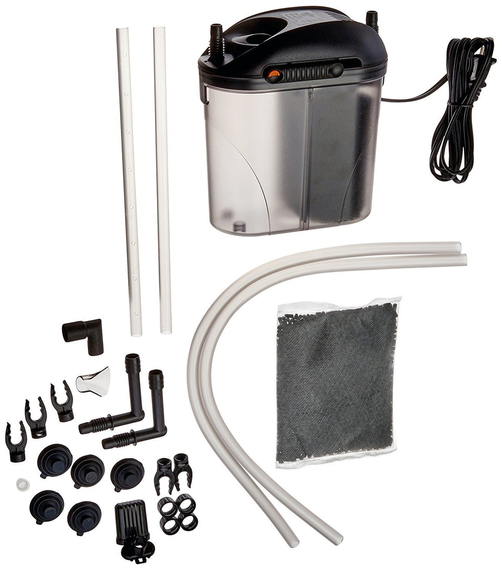 Zoo Med Turtle Clean 15 external canister filter for turtle tanks keeps water clear and healthy.