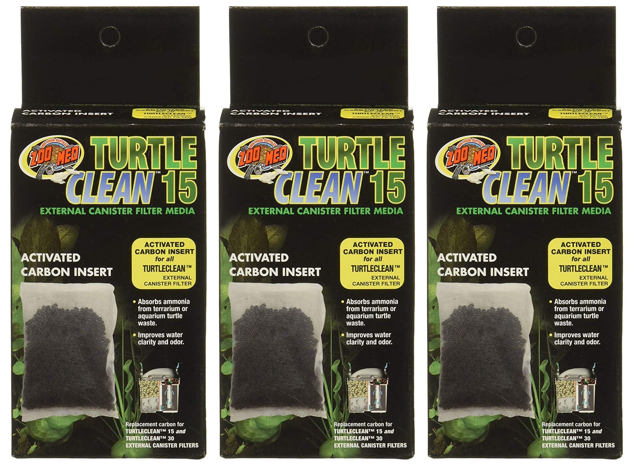 Zoo Med Turtle Clean 15 inserts in packaging for easy replacement and filtration.