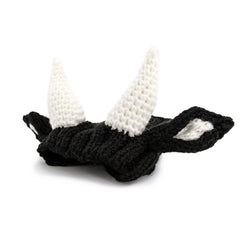 Zoo Snoods Bull Costume elastic-neck-band closeup highlights adjustable fit.
