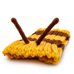 Zoo Snoods Bumble Bee Costume knit texture close-up emphasized soft stretchy yarn