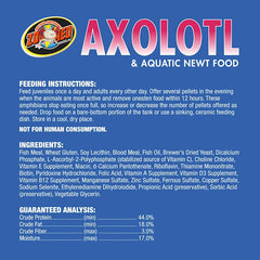 Zoo Med axolotl food in bowl ready-to-serve for consistent feeding.