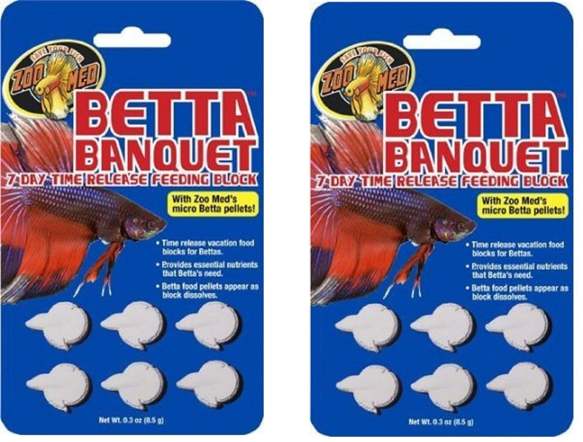Zoo Med Betta Banquet Blocks pack offers time-release feeding for Bettas