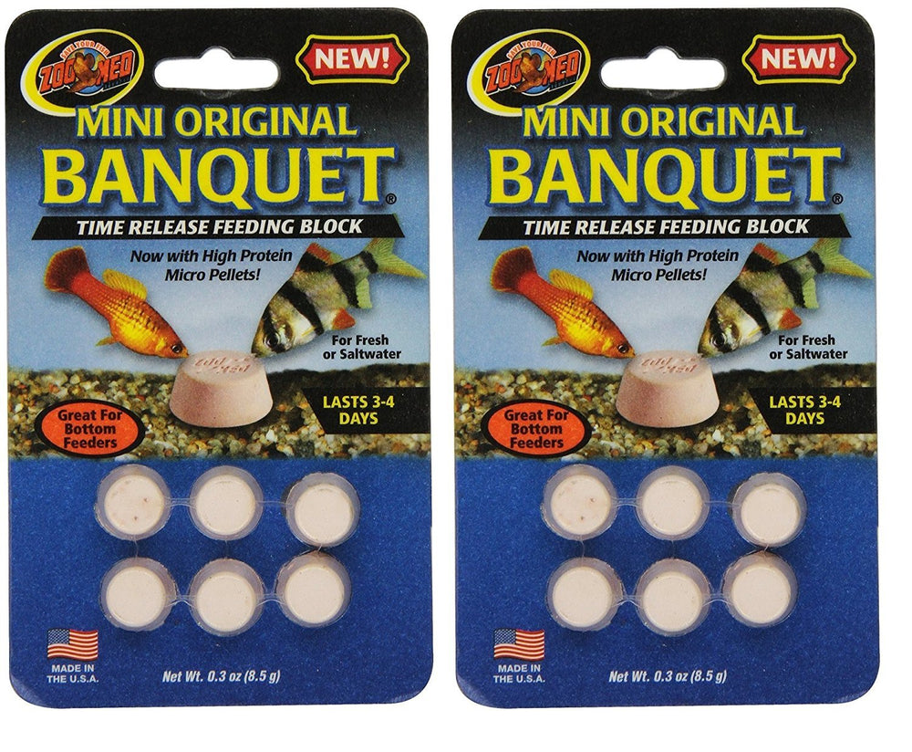Zoo Med mini banquet block feeders card-collection: efficient feeding for small aquarium fish