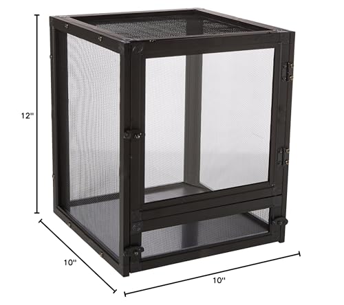 Zoo Med Nano Breeze cage assembled in a small reptile setup