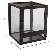 Zoo Med Nano Breeze cage assembled in a small reptile setup