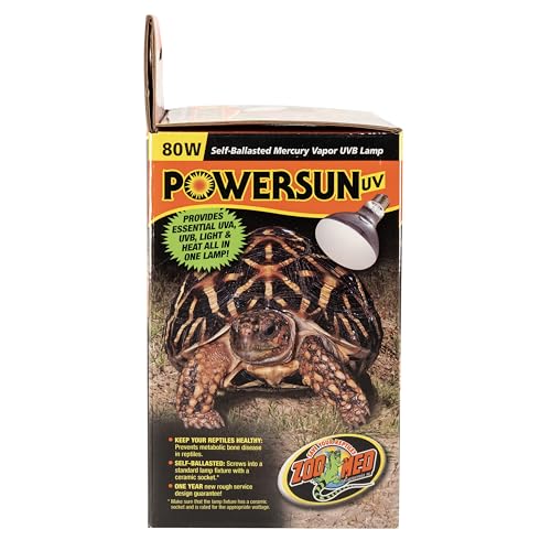 Zoo Med PowerSun UV Bulb 80W in socket demonstrates easy installation without ballast